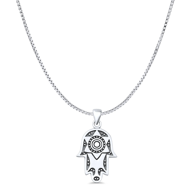 Star Hand Of Hamsa Pendant Necklace