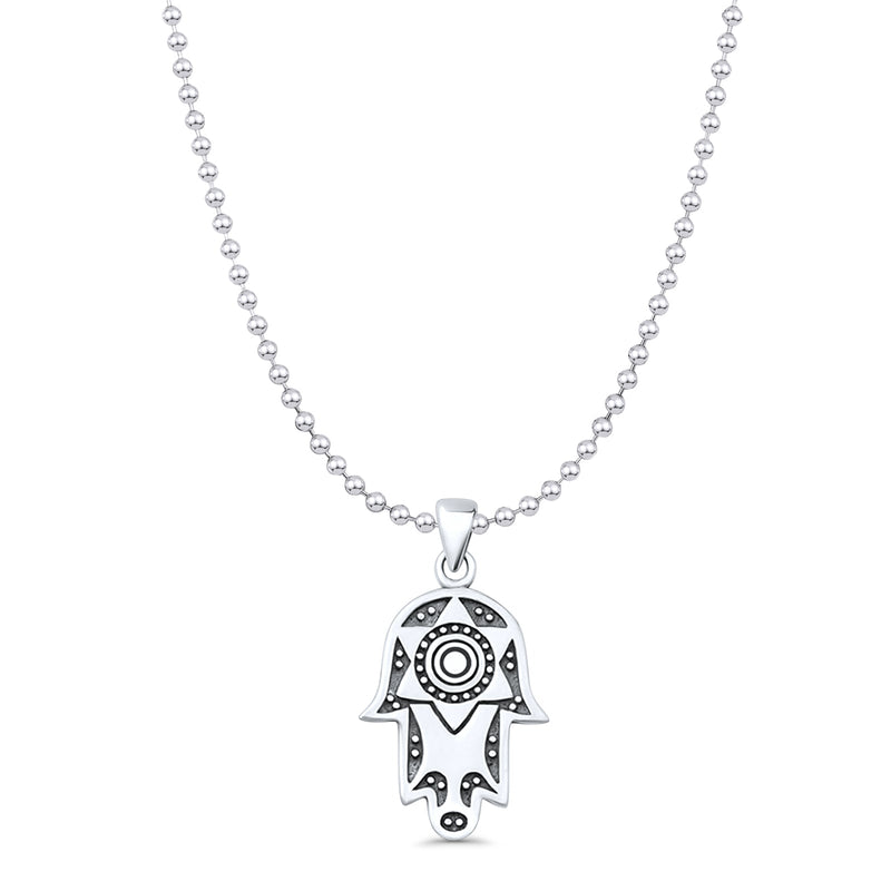 Star Hand Of Hamsa Pendant Necklace