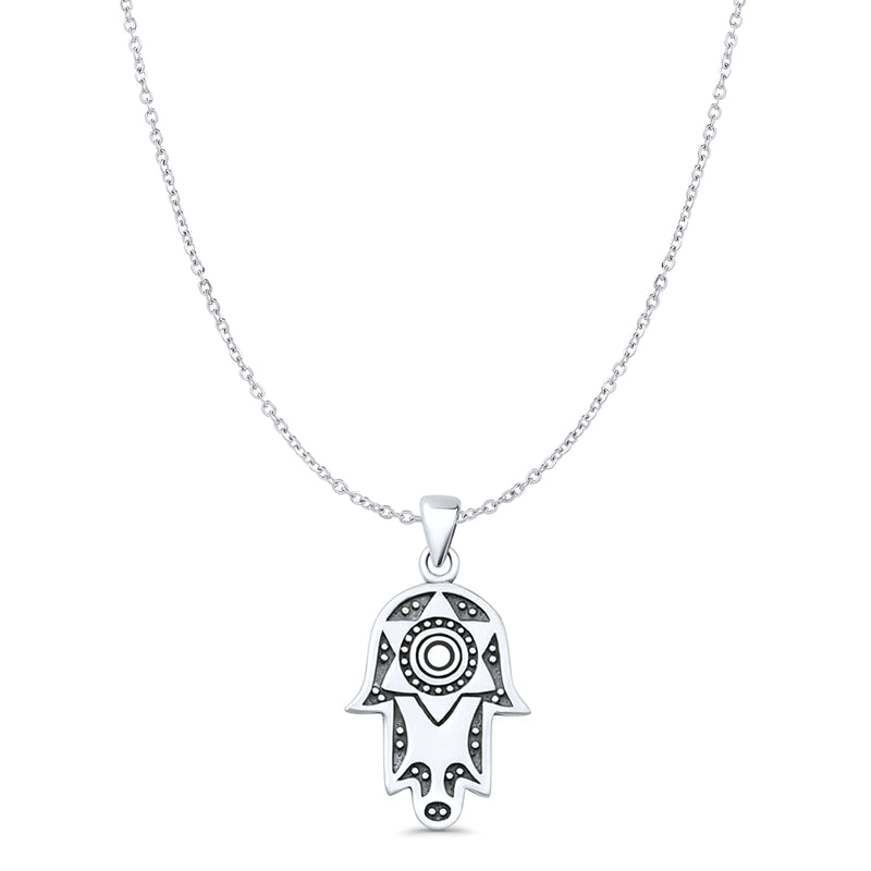 Star Hand Of Hamsa Pendant Necklace