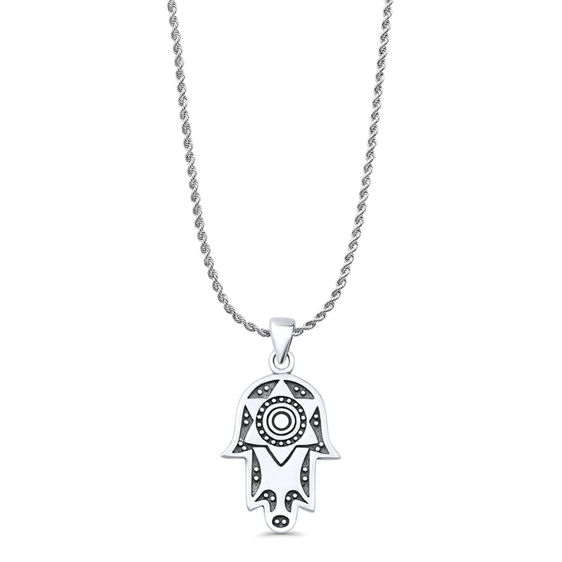 Star Hand Of Hamsa Pendant Necklace