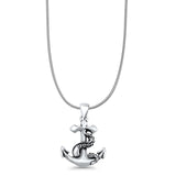 Anchor & Tentacle Pendant Necklace