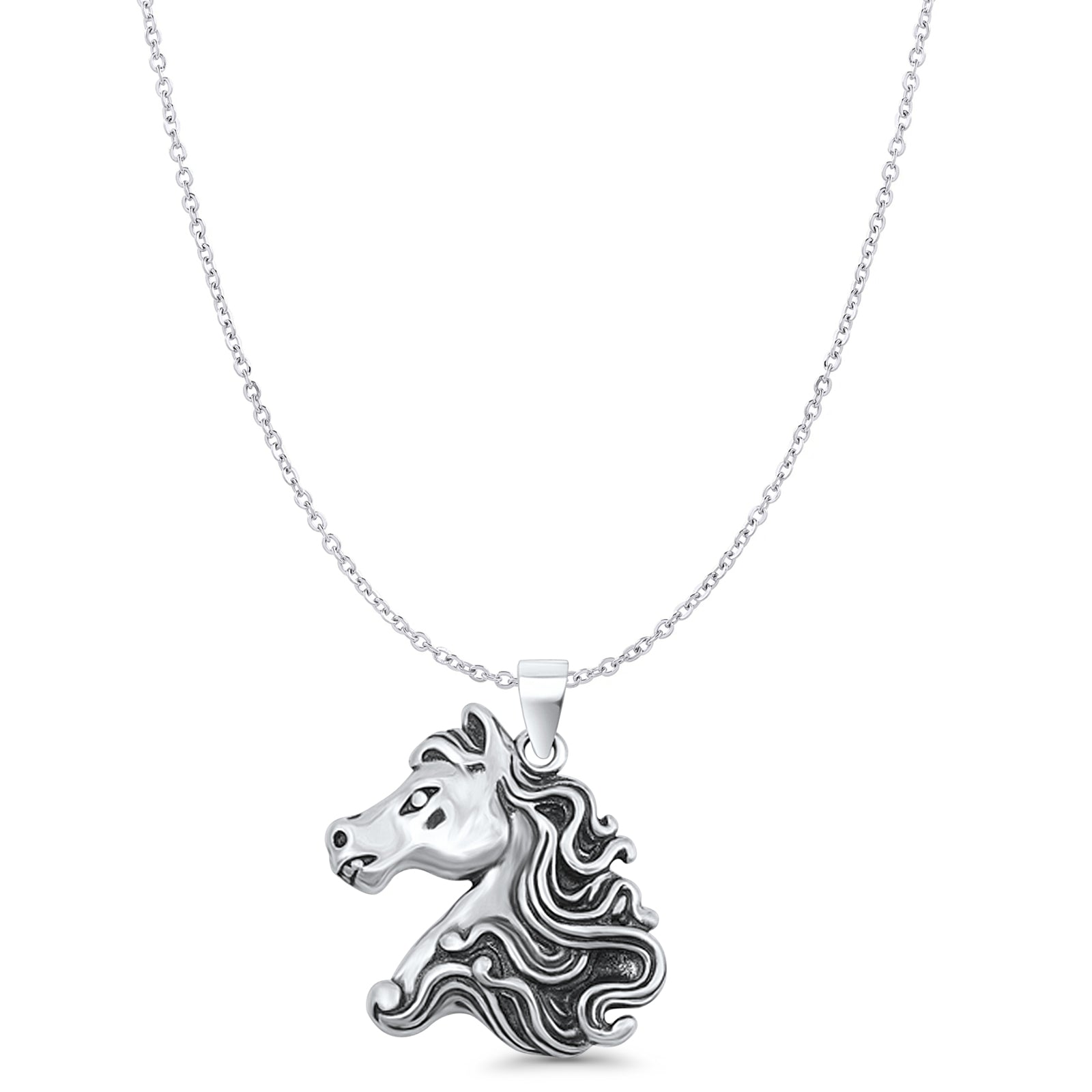 Horse Head Pendant Necklace