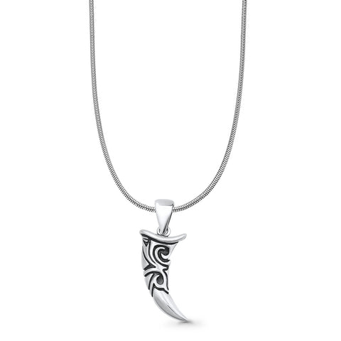 Tribal Tooth Pendant Necklace