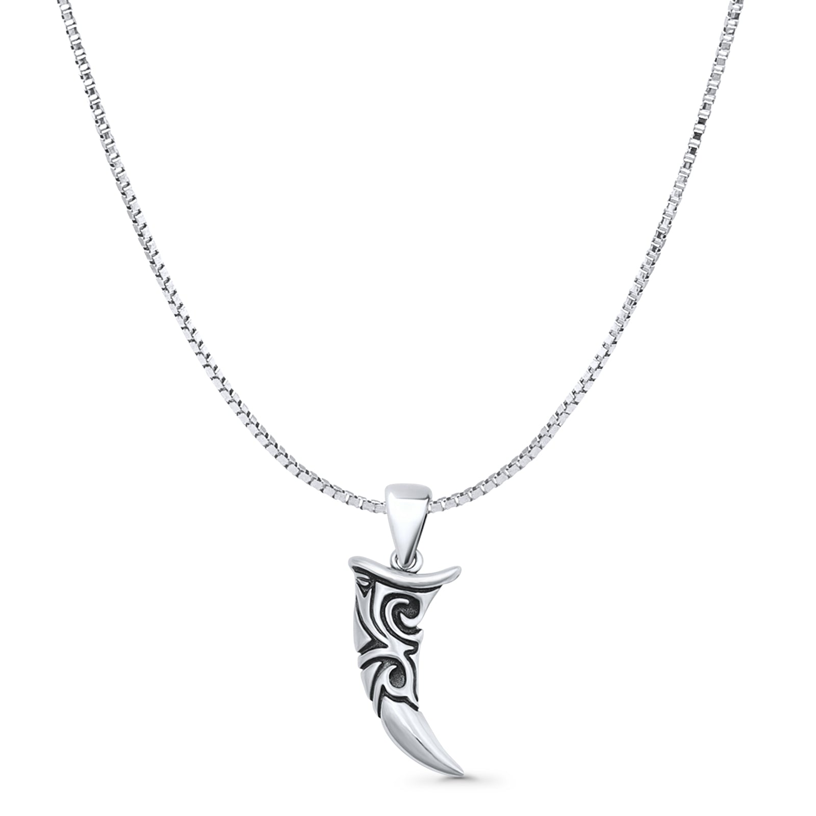 Tribal Tooth Pendant Necklace