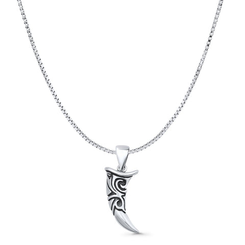 Tribal Tooth Pendant Necklace