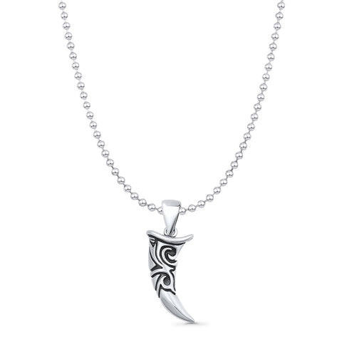 Tribal Tooth Pendant Necklace