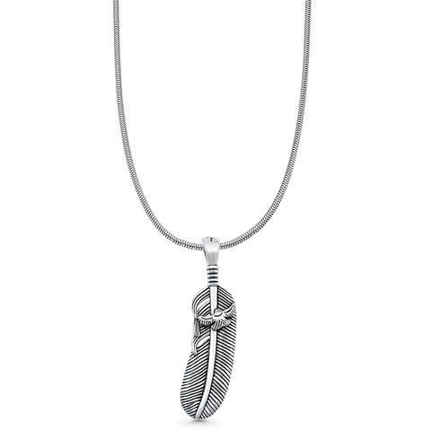 Feather & Bird Pendant Necklace