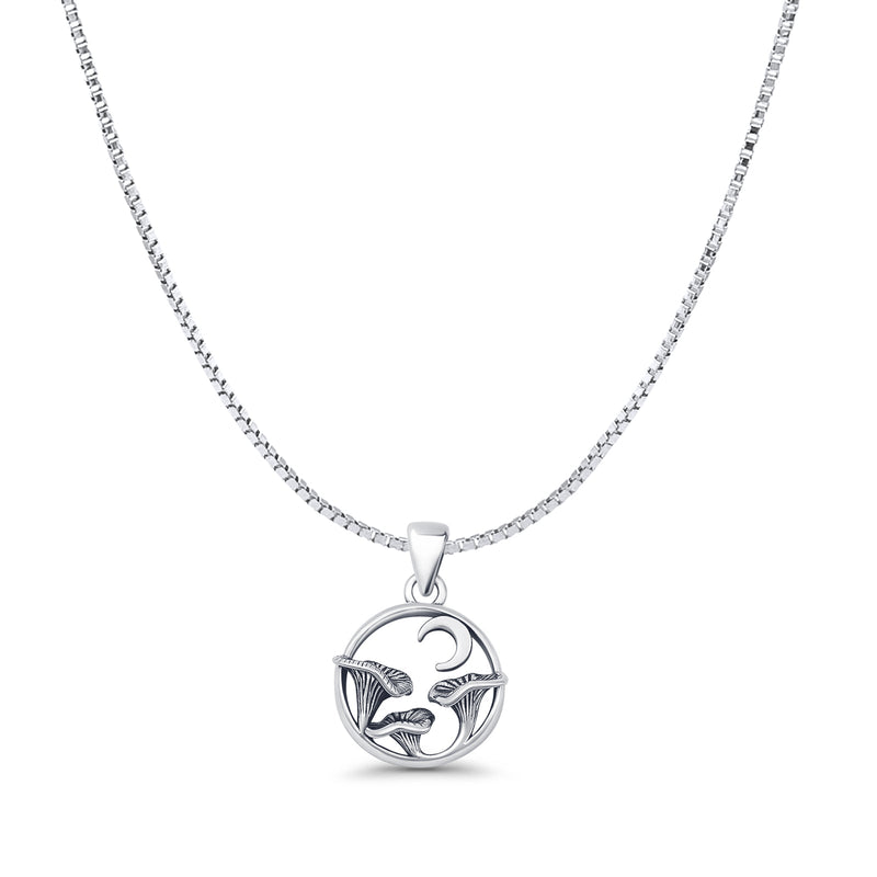 Mushroom Moon Pendant Necklace