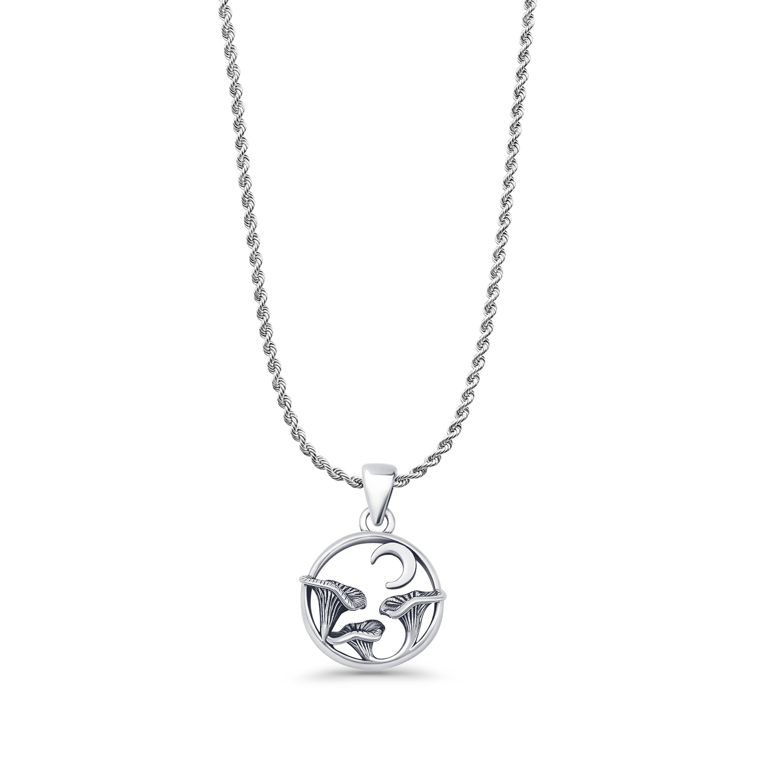 Mushroom Moon Pendant Necklace