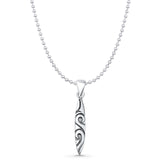 Surfboard Wave Pendant Necklace