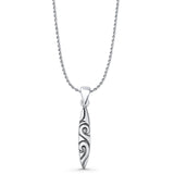 Surfboard Wave Pendant Necklace