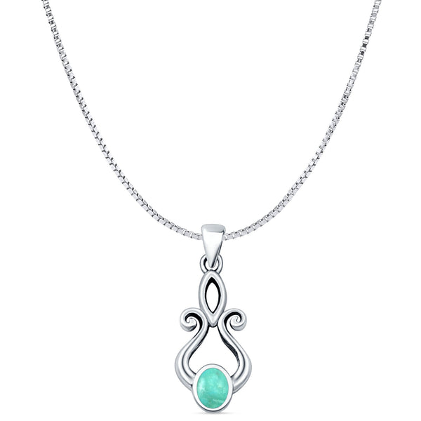 SILVER925 TURQUOISE TOP NECKLACE/シルバー n6326tq22_a1.png