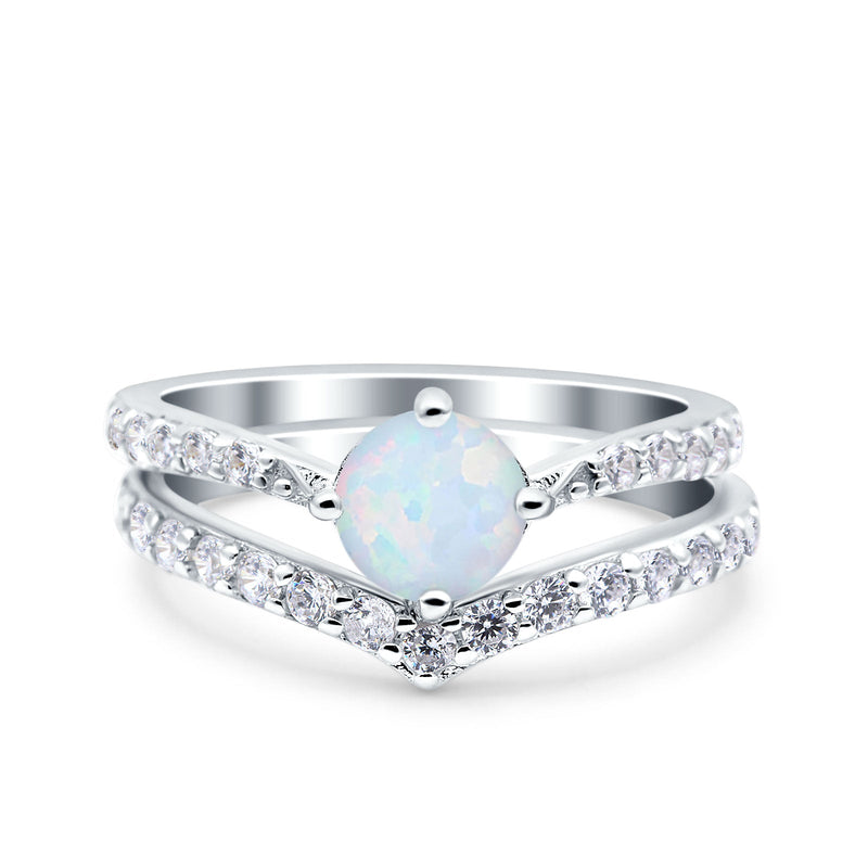 Two Piece Round CZ Ring