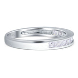 Half Eternity Princess Cut Stackable Band