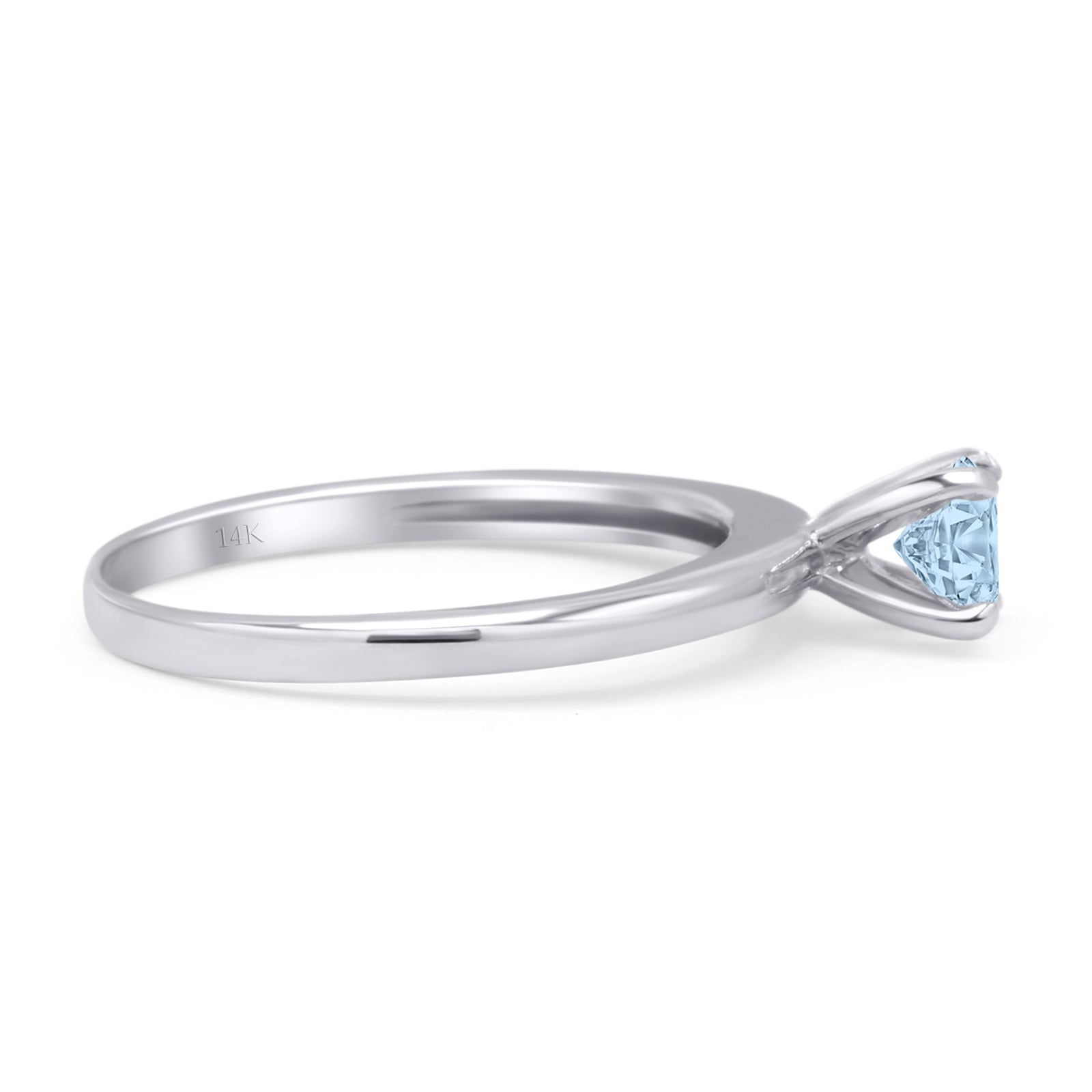 Minimalist Round Solitaire Gold Ring