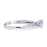 Minimalist Round Solitaire Gold Ring