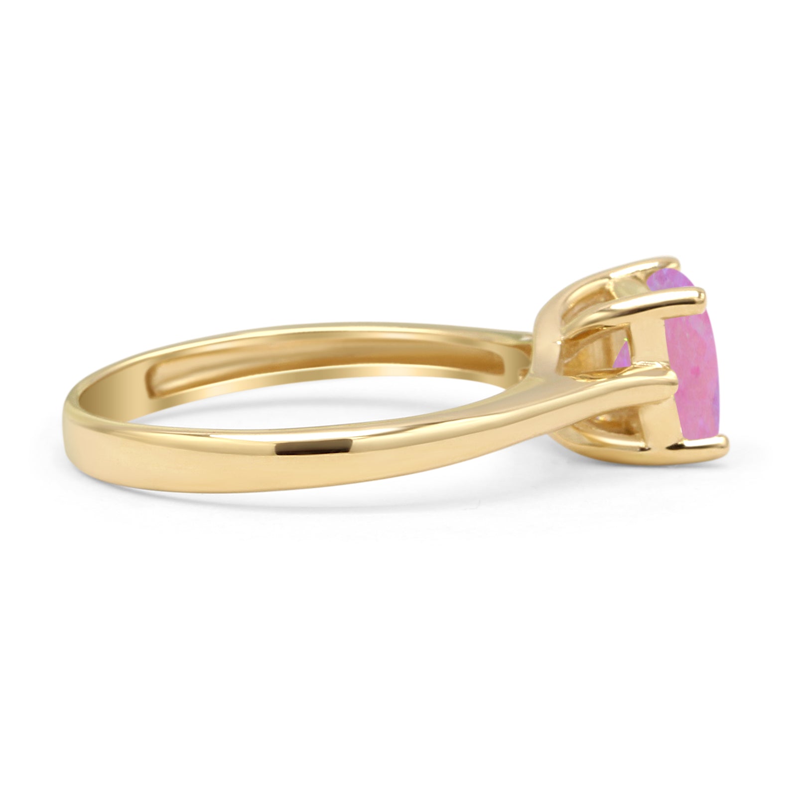 Princess Cut Solitaire Gold Ring