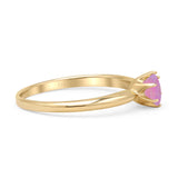 Round Solitaire Gold Ring