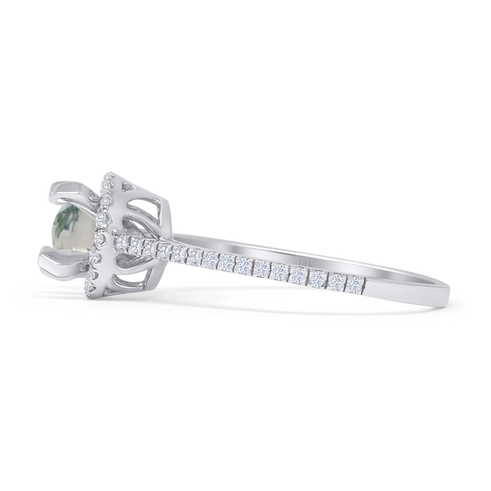 Round Halo Diamond Gold Ring