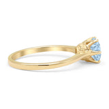 Art Deco Round Solitaire Gold Ring