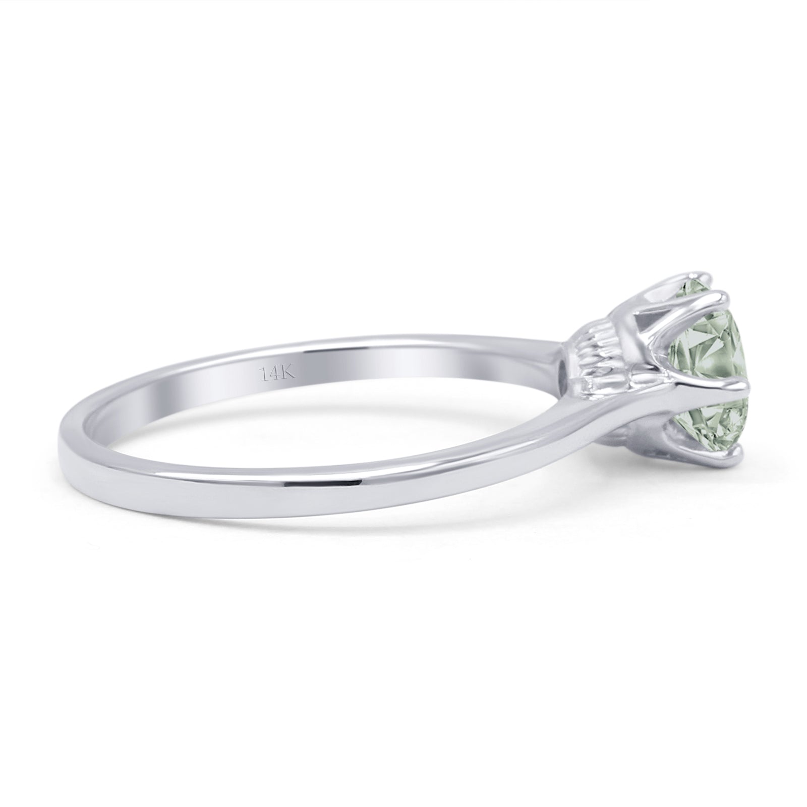 Art Deco Round Solitaire Gold Ring