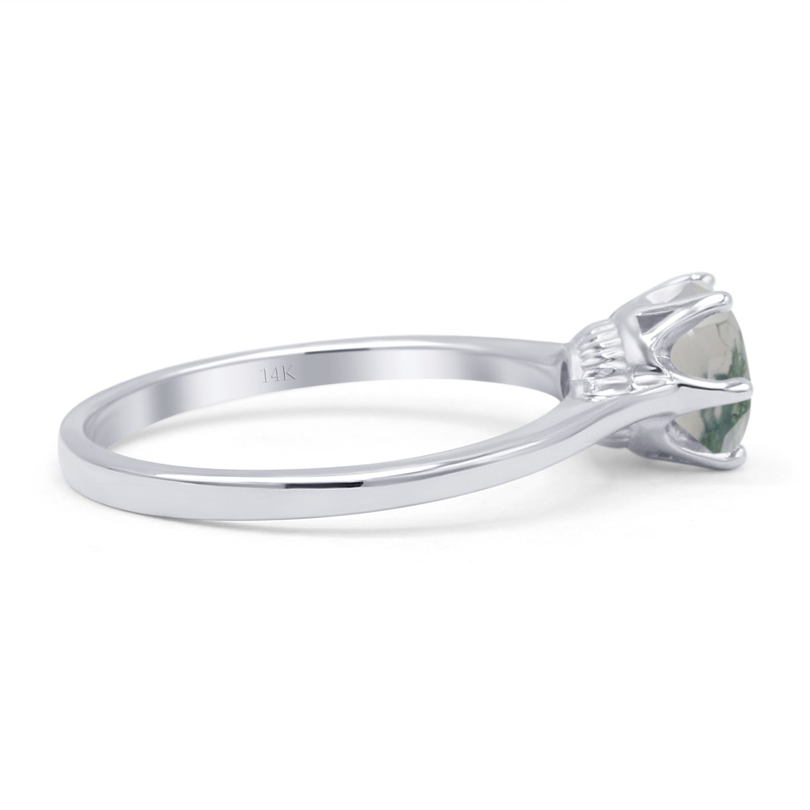 Art Deco Round Solitaire Gold Ring
