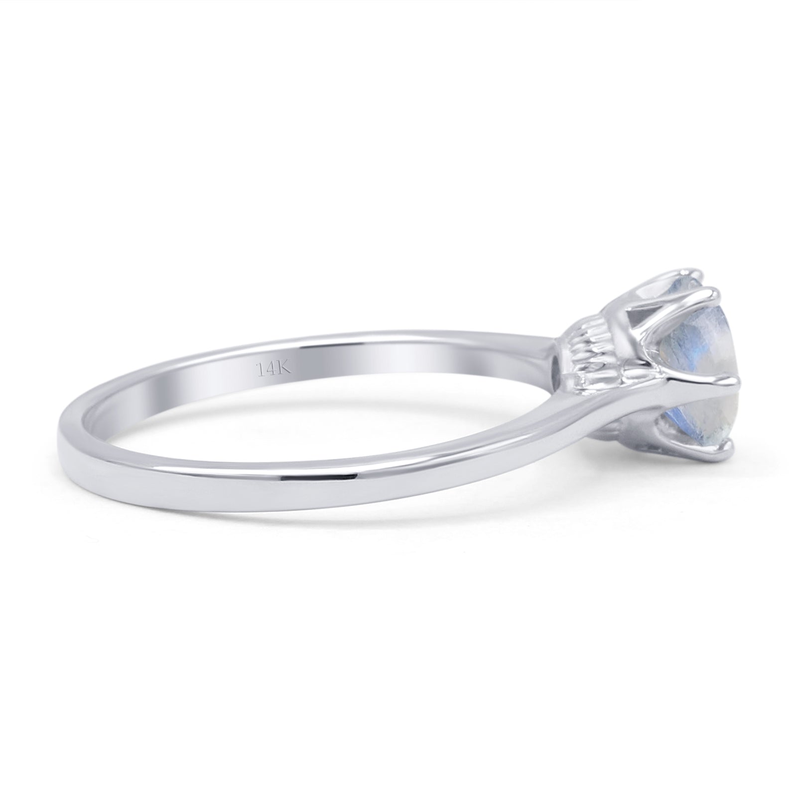 Art Deco Round Solitaire Gold Ring