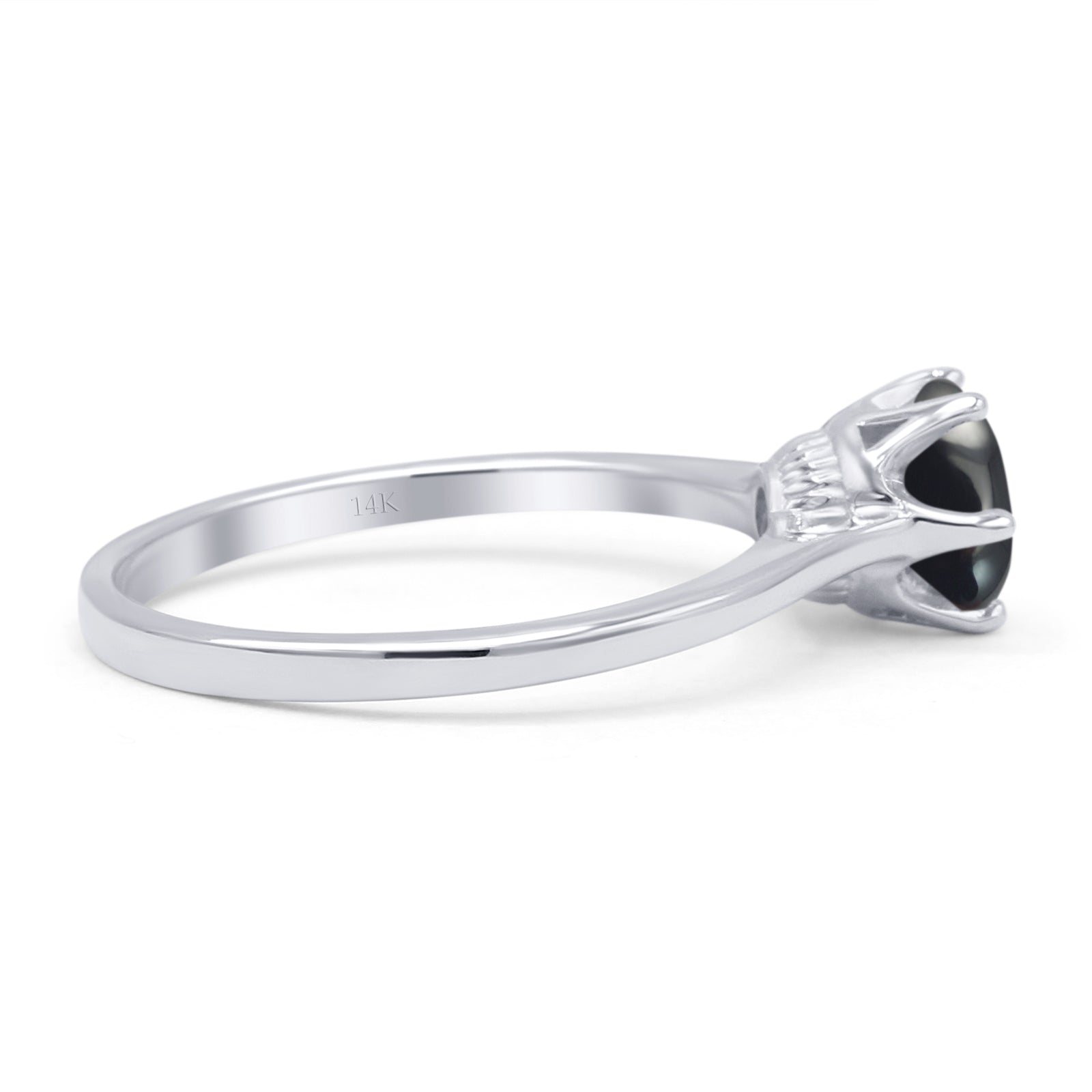 Art Deco Round Solitaire Gold Ring
