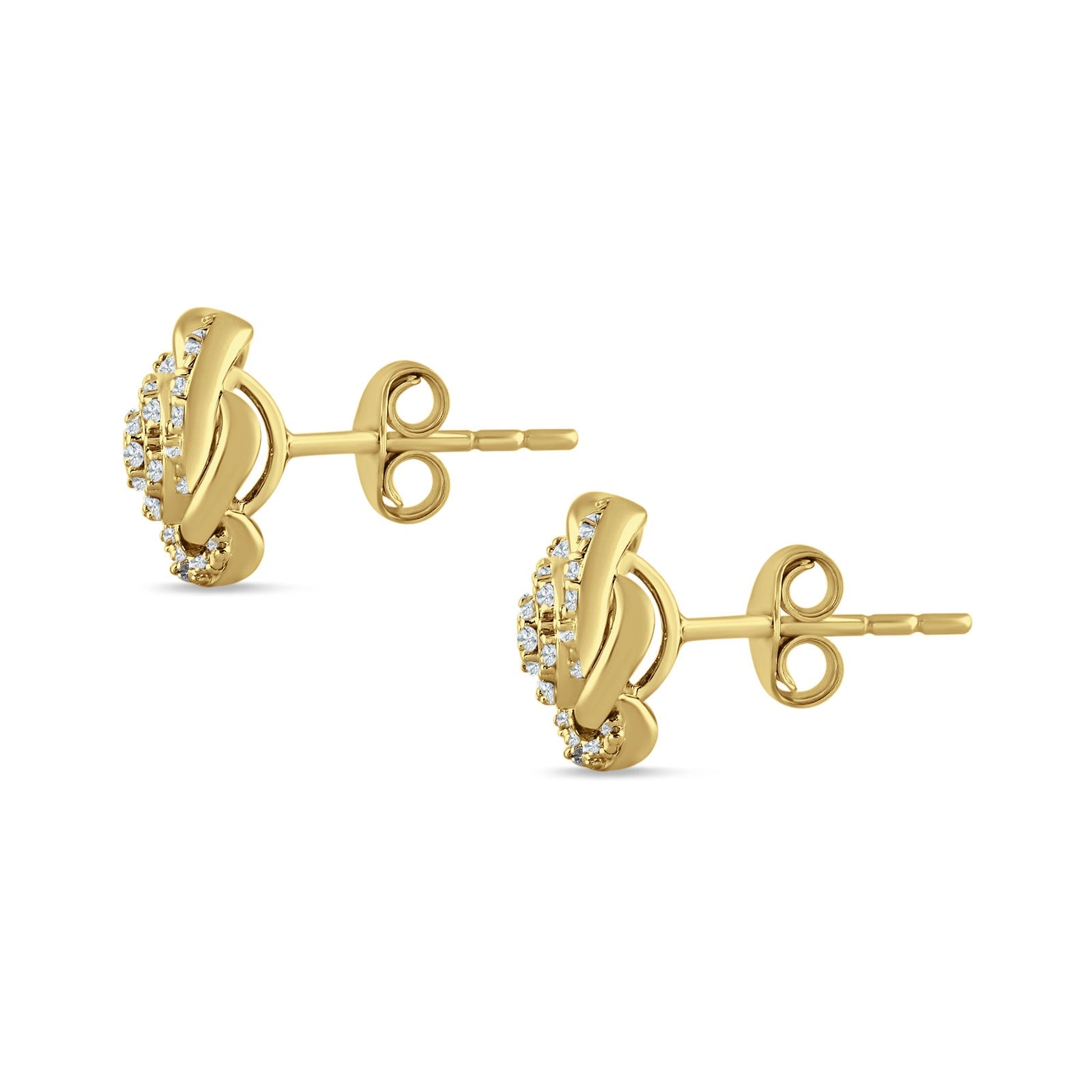 Floral Cluster Stud Earring Cubic Zirconia 925 Sterling Silver