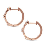 Round Cubic Zirconia Huggie Hoop Earring 925 Sterling Silver