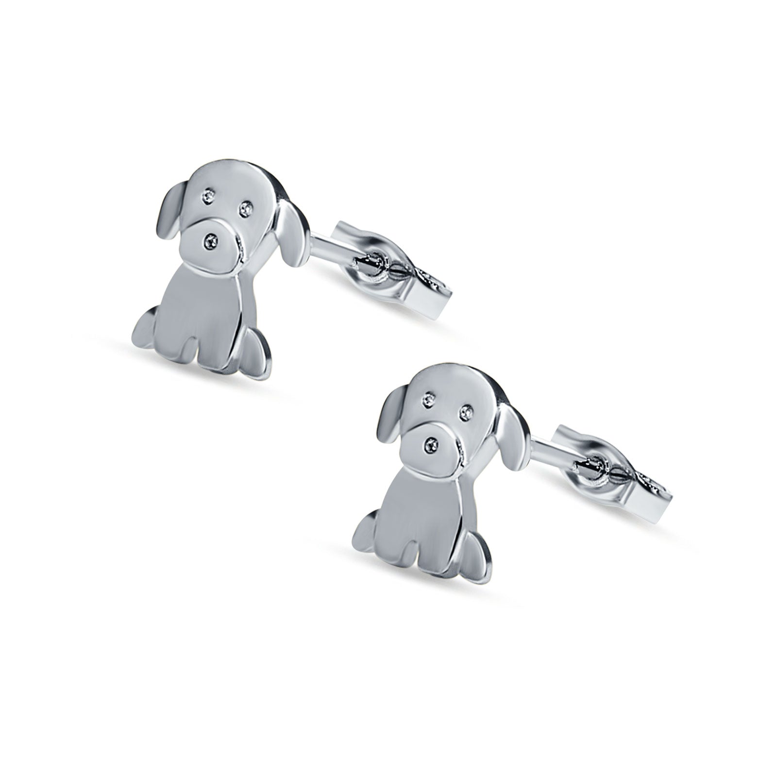 Puppy Stud Earrings 925 Sterling Silver
