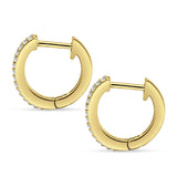 Emerald Cut 12mm Cubic Zirconia Hoop Earrings 925 Sterling Silver