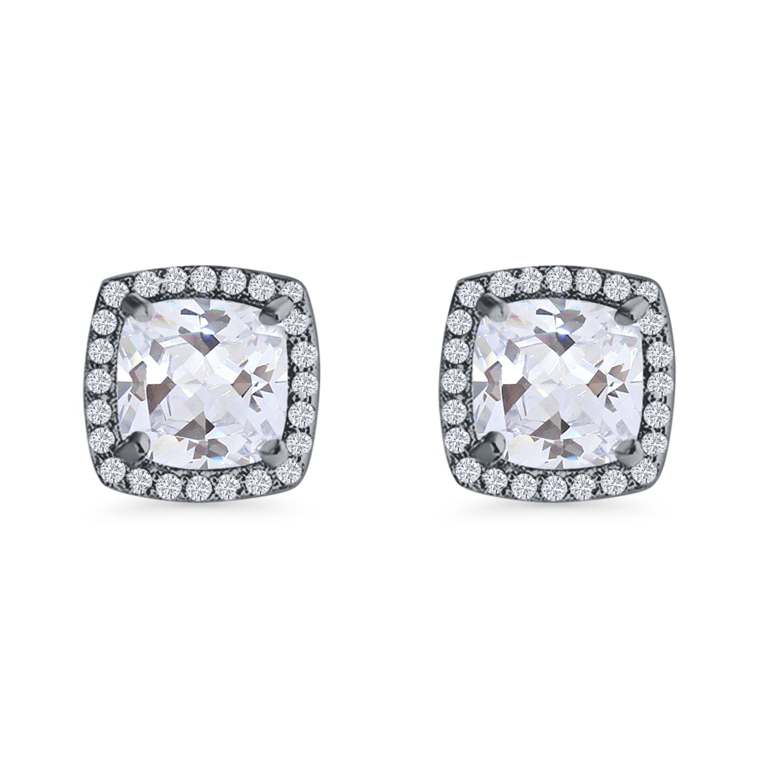 Cushion Cut Stud Earrings