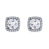 Cushion Cut Stud Earrings