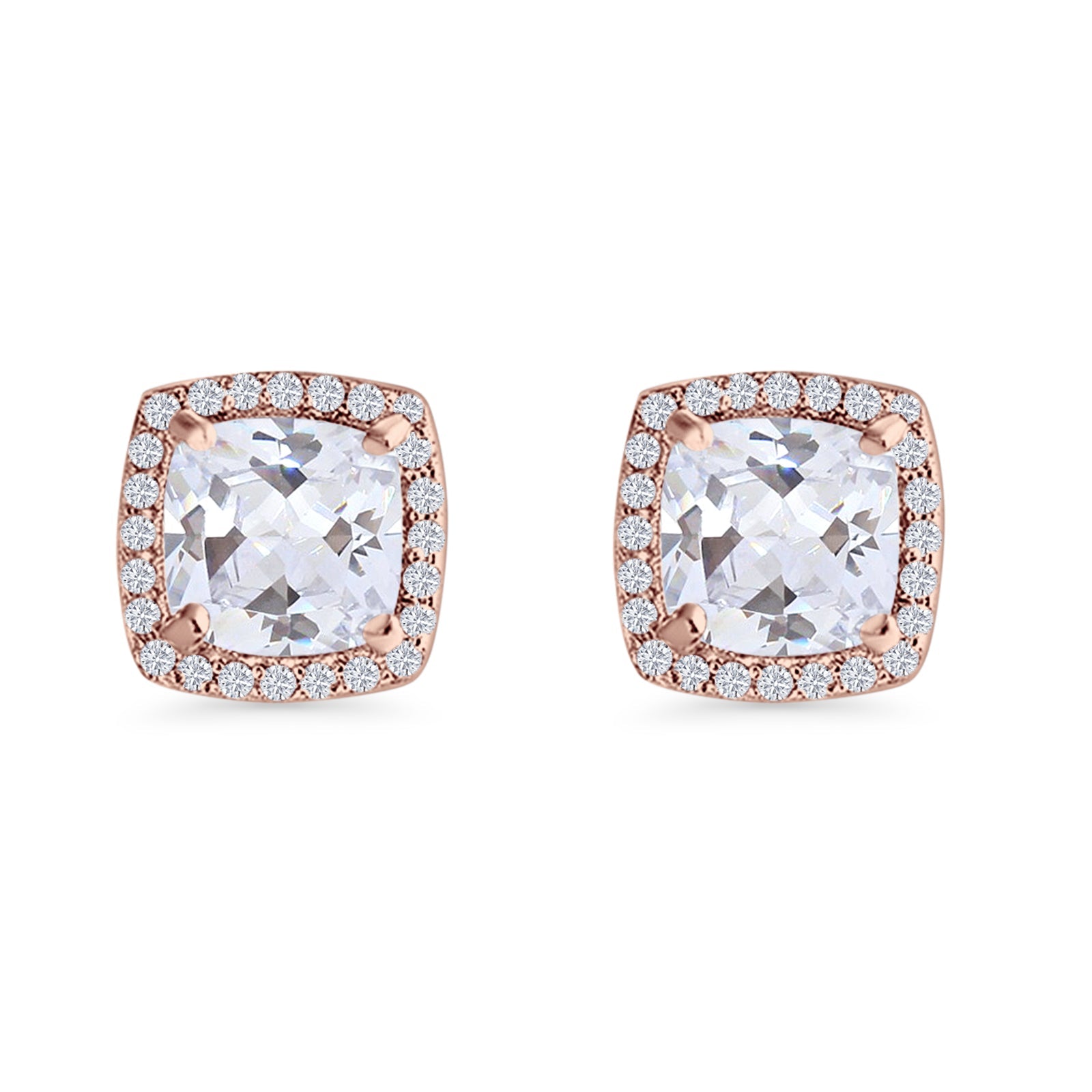 Cushion Cut Stud Earrings