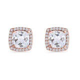 Cushion Cut Stud Earrings