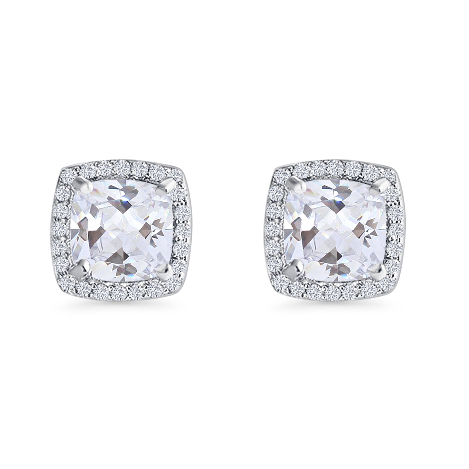 Cushion Cut Stud Earrings