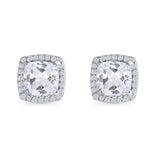 Cushion Cut Stud Earrings