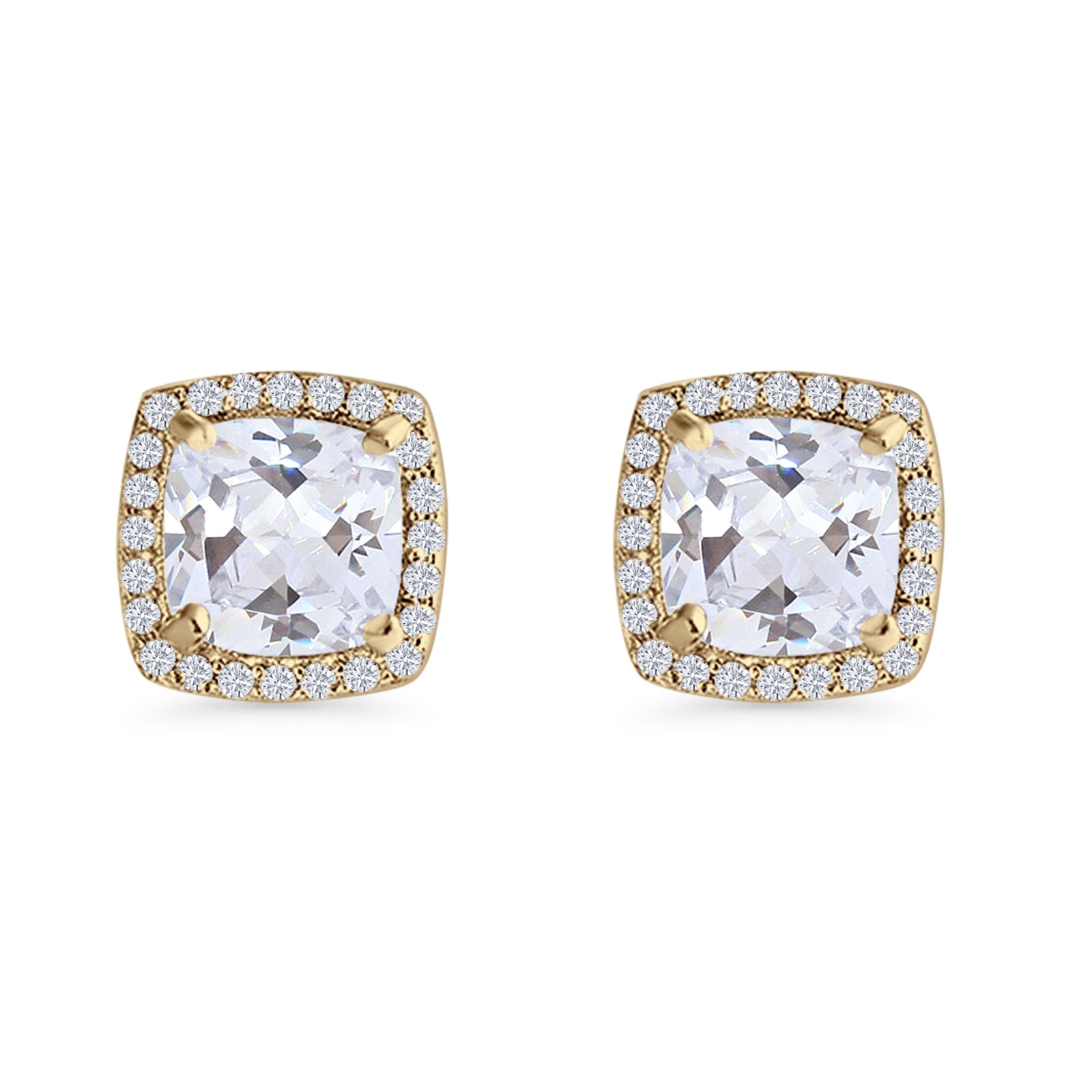 Cushion Cut Stud Earrings