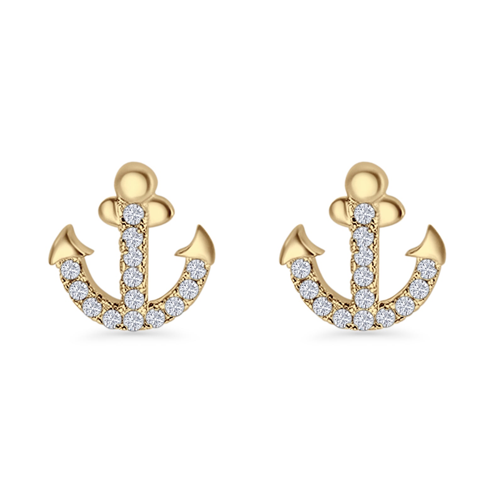 Anchor Stud Earring
