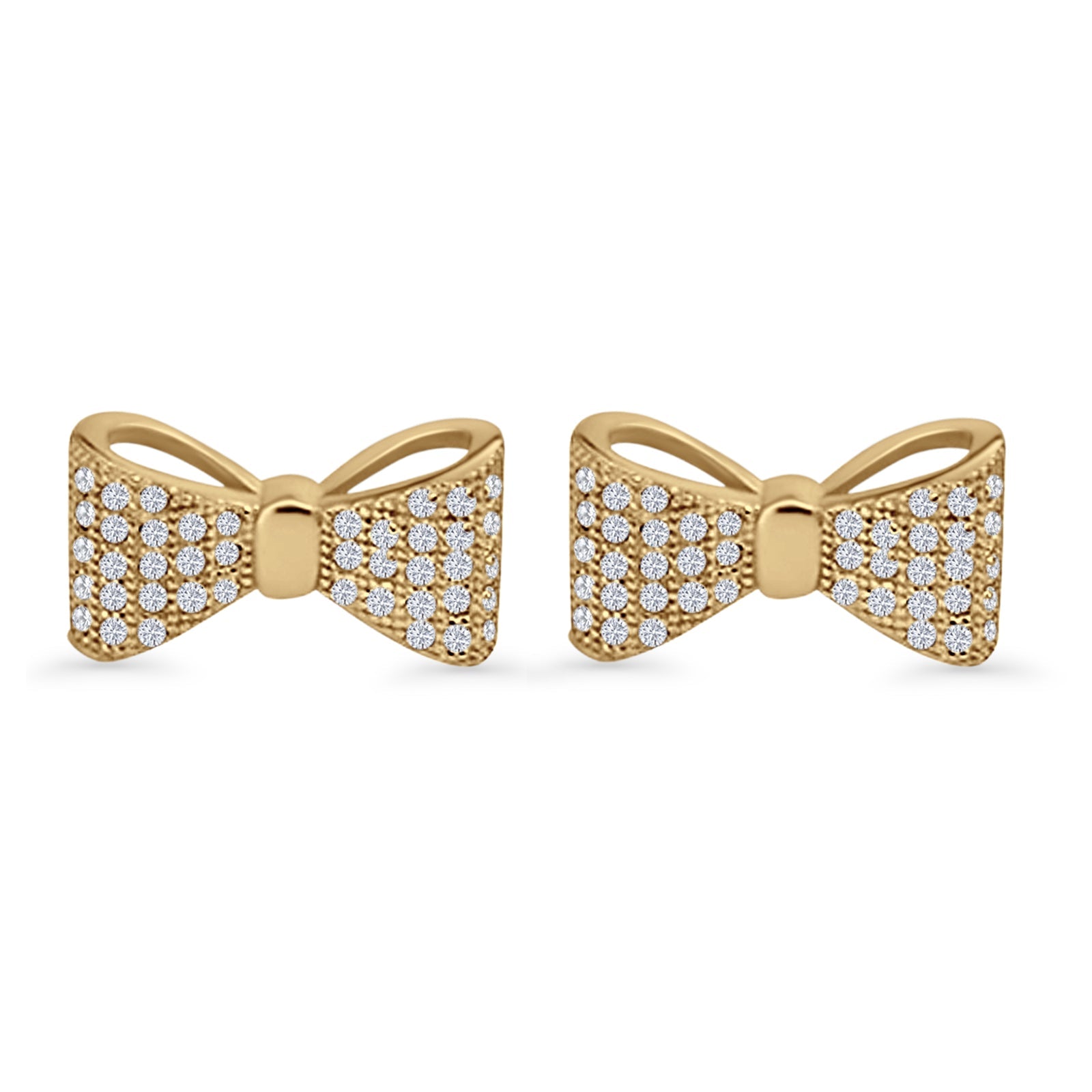 Ribbon Bow Stud Earrings