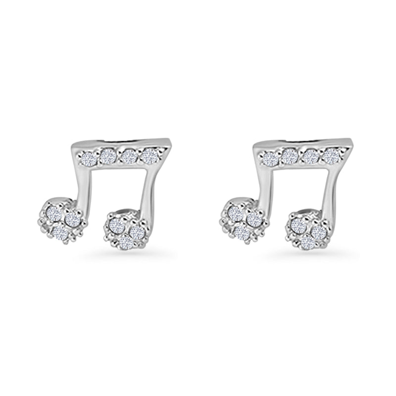Music Note Stud Earrings