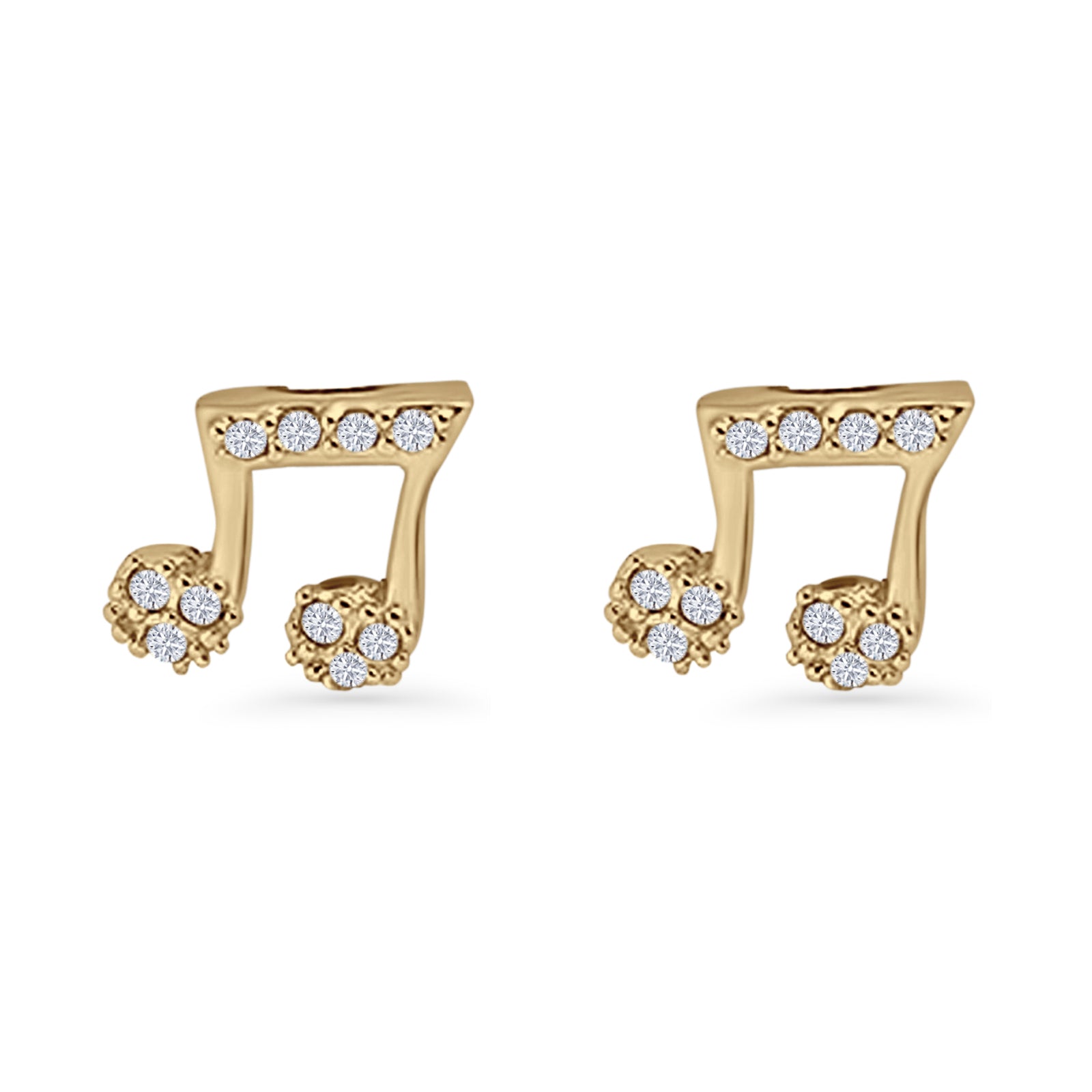 Music Note Stud Earrings
