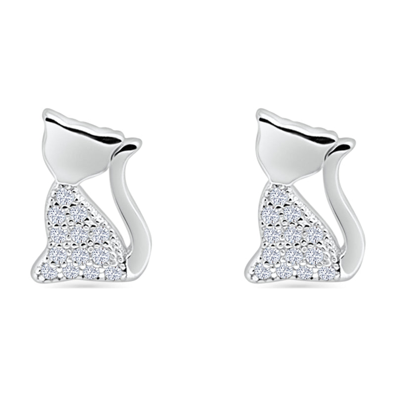 Cat Stud Earrings