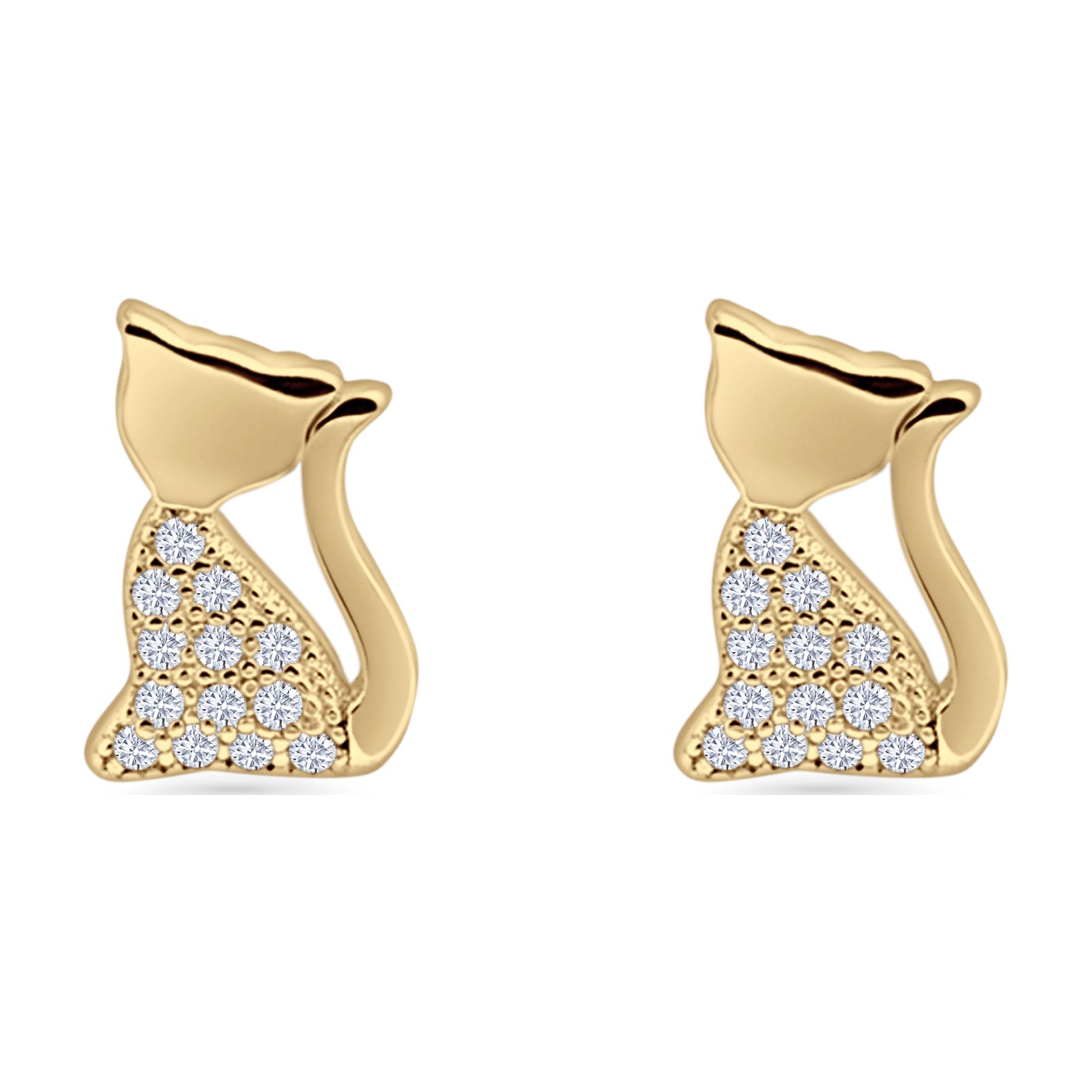 Cat Stud Earrings