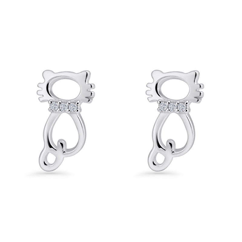 Cat Stud Earrings