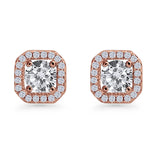 Cushion Cut Stud Earrings