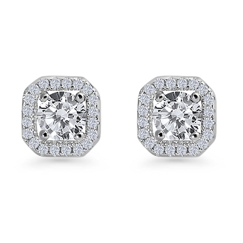 Cushion Cut Stud Earrings