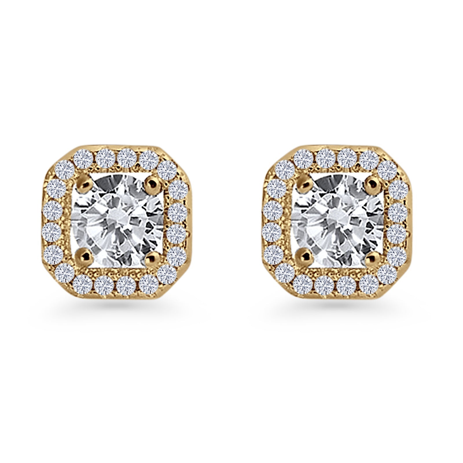 Cushion Cut Stud Earrings