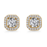 Cushion Cut Stud Earrings
